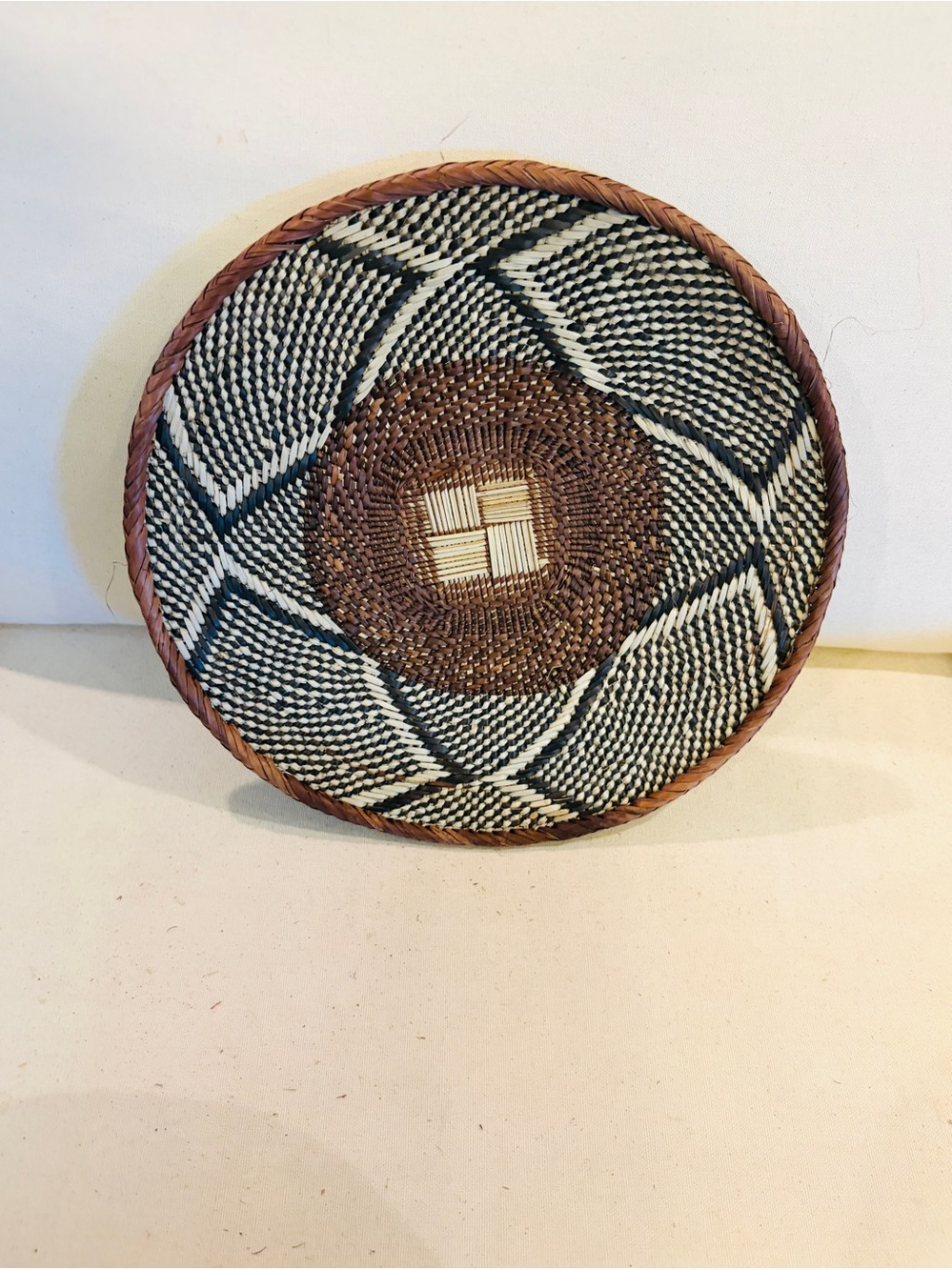 One of a Kind! NEW Woven Basket. Made by Binga people of Zambia Zimbabwe Africa